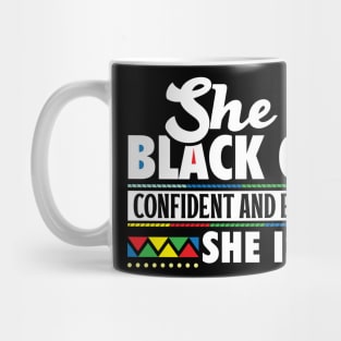 Black Girl Confident & Educated Mug